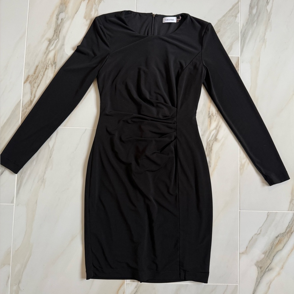 CALVIN KLEIN knee length black dress. Size 2